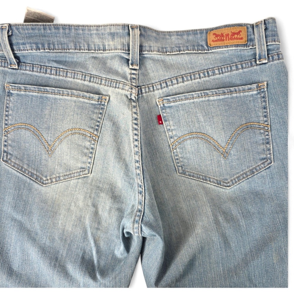 Levis 518 Bootcut Jeans Womens 11 Medium Wash Blue Denim Mid Rise Stretch - Picture 12 of 16